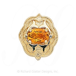 GS261 CIT - 14 Karat Gold Citrine Slide 